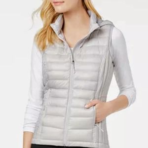 Woman's Weatherproof Grey Down Vest